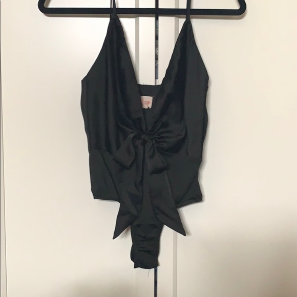 Showpo Moonlight Bow Body Suit in Black - Picture 4 of 7